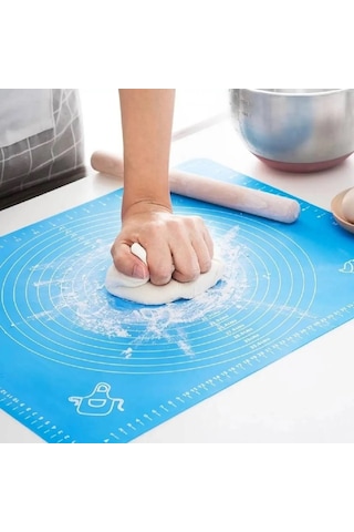 Tilbe Home Silikon Ölçekli Hamur Matı Premium Çok Amaçlı Isıya Dayanıklı Fırın Altlığı