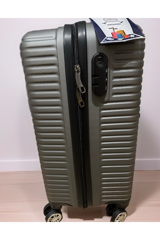 G&d Polo Suitcase Ayçix Kabin Boy Valiz Açık Gri