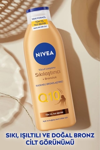 NIVEA Q10 Sıkılaştırıcı ve Bronzlaştırıcı Vücut Losyonu 250 ML