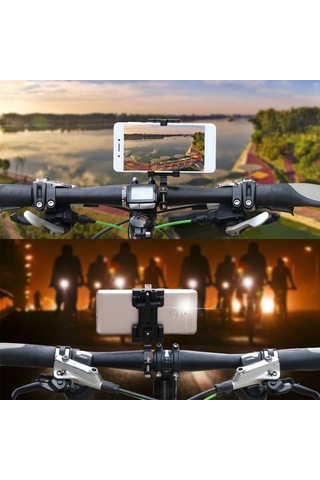 Fortunelane Dayanıklı Alüminyum Bisiklet Telefon Tutucu - Şok Emici Silikon, Mavi Mavi