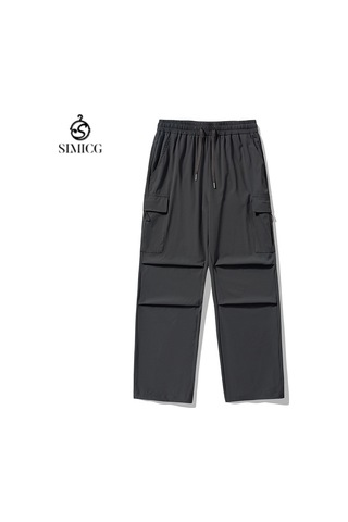 Erkekler İçin Yazlık Rahat Geniş Paça Tulum Koyu Gri