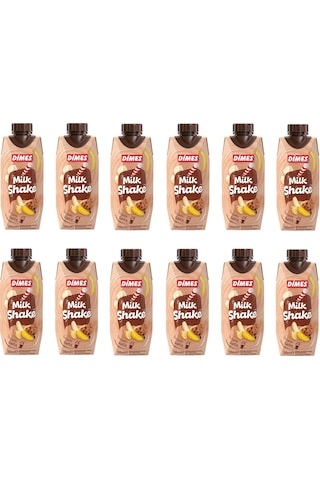Dimes Milkshake Çikolata Ve Kurabiye Aromalı Muzlu 310 Ml X 12 Adet