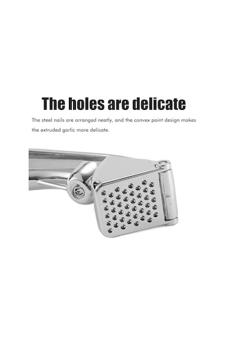 3b Trend Ergonomik Saplı Sarımsak Ezici, Çekirdek Çıkarıcı, Paslanmaz Çelik Metalik