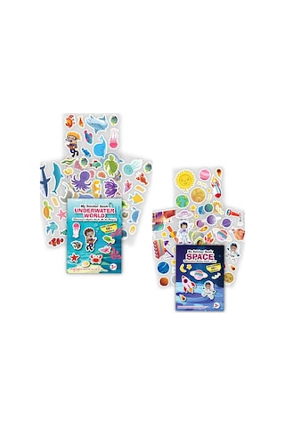 My Sticker Book '' Su Altı Dünyası-uzay'' , 2li Tükenmeyen Sticker Kitabım