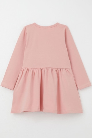 Breeze Kız Çocuk Uzun Kollu Elbise Renkli Çiçek Nakışlı 1.5-5 Yaş, Gülkurusu GÜL KURUSU