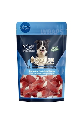 Nobılus Ördek Etli Ve Morina Balıklı Sargılı Köpek Ödül Maması 80gr