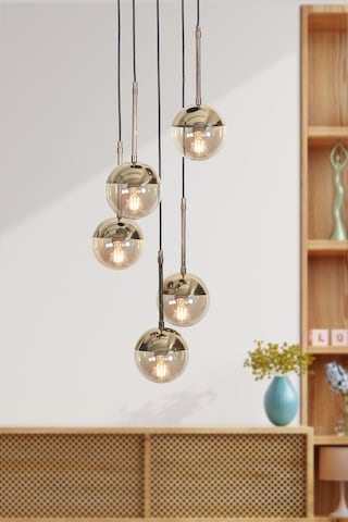 Nova 5 Li Gold-siyah Metal Gövde Bal Rengi Camlı Tasarım Lüx ... Gold