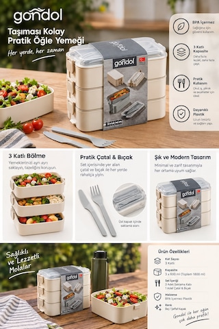 Gondol Lunch Box Saklama Kabı Yeşil