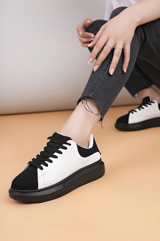 Luis A Costa Lc109 Beyaz Siyah Süet Siyah Taban Kadın Sneaker Renkli