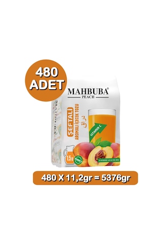 Mahbuba Şeftali Aromalı Soğuk Toz İçecek 480x11.2gr 11.2 G