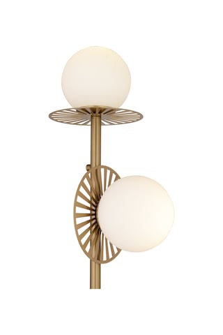 Rakes Eskitme Beyaz Camlı Modern Tasarım Metal Lambader