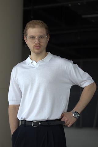 Erkek Oversize Polo Yaka Triko T-shirt 001