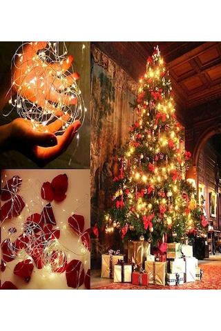 Ev Balkon Ve Parti İçin 3 Metre Pilli Gün Işığı Peri Led Yılbaşı Süsü Işık Gün Işığı