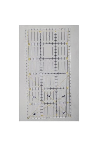 Terzi Modelist Patchwork Kırkyama Cetveli 15x30cm Çok Renkli