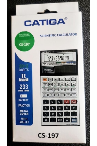 Catıga Cs197 Programlanabilir Bilimsel Fonksiyonlu Mühendislik Hesap Makinası Siyah
