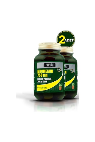 Nondo Bromelain 750mg & Krom Pikolinat 60 Tablet 2 Adet