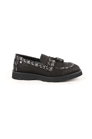 Mamma Mia Mammamia Kadın Gri Hakiki Deri Comfort Sneaker Kalın Taban Günlük Ayakkabı Siyah
