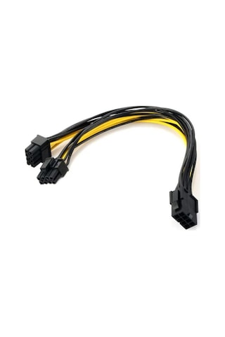 Ekran Kartı Power Çoklayıcı Kablosu 8 Pin Erkek 6+2 Pin Dişi