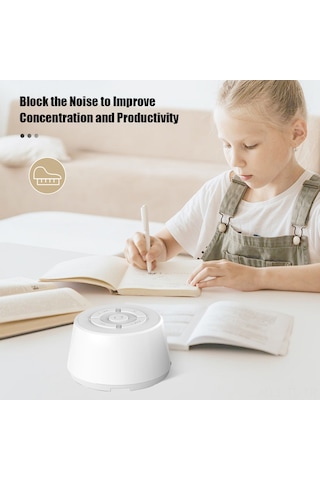 Hombey Bebek Uyku Alıcı Siyah 9 Doğa Sesleri 15-30-60 Dakika Zamanlayıcı Islak Sarı Soluk Işık Abs Malzeme Usb Şarjlı Diğer