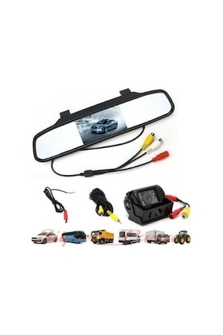 Kingvox 4.3" Ayna Monitör + Araç Geri Görüş Park Kamerası N11.257