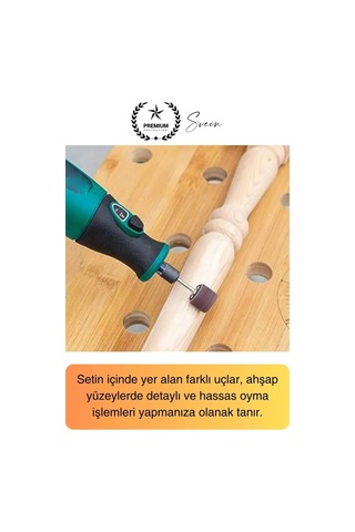 Premium 105 Parça Hobi Gravür Taşlama Ucu Mini Metal Ahşap Oyma Seti Parlatma Zımparalama Fırçalama
