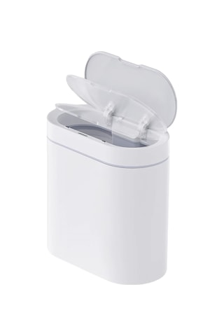 Qianfan Otomatik Banyo Çöp Kutusu, 2,3 Galon Akıllı Çöp Kutusu, Beyaz