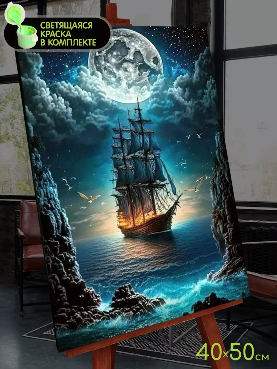 Fluid Sayılar İçin Resim, 40x50 Cm Tuval Üzerinde Sayılarla Boyama, 40x50 Cm 172366446