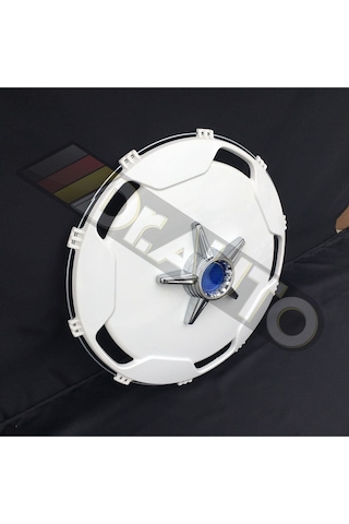 22.5 İnç Düz Model Mavi Fırfırlı Jant Kapağı 4'lü Takım