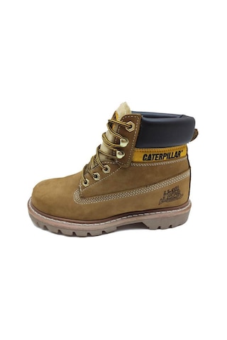 Caterpillar Colorado Hakiki Deri Sıcak Astar Unisex Bot Sarı Nubuk