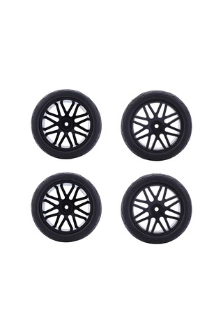 Geekyou 1/10 Kumandalı Araba İçin 85mm Dayanıklı Lastikler - Yükseltilmiş Tutuş Ve Sabitlik, Off-road/piyasa Uyumlu Siyah, 4 Adet