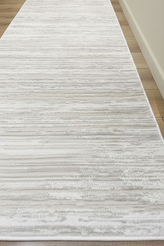 Lines Modern Yolluk Dokuma Halı Salon Oturma Odası Mutfak Halısı Koridor Antre Krem