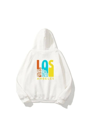 Altamira Unisex Los Angeles Oversize Kapüşonlu Sweatshirt 001