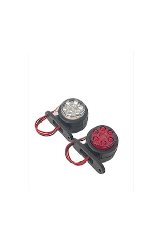 Ahmet Otomotiv Mercekli Mini Takoz 12 Ledli Kırmızı-beyaz 12v-24v