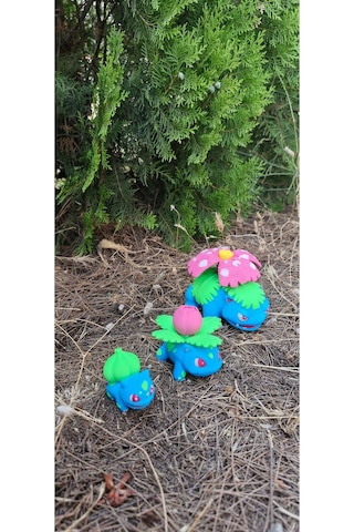 Bulbasaur, Ivysaur Ve Venusaur Figür Pokemon Gelişim Seti
