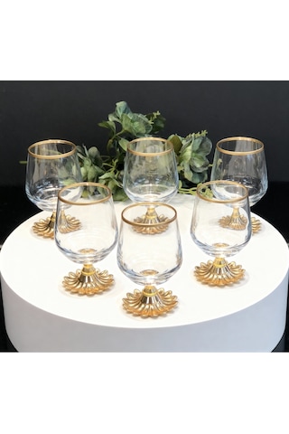 Çnr Home Collection Gold Ayakli Kahve Yani Su Bardaği Beyaz