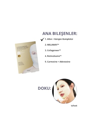Sudee Luxegold Enriched Nourishing Gel Mask 5 Adet Kolajen Ve Altın İçeren Jel Maske