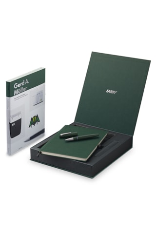 Lamy 2000 Dolma Kalem Fıberglass 14k Altın Pıne F Uç Ve Defter Seti