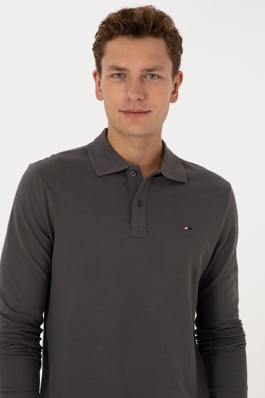 U.S. Polo Assn. Erkek Gri Basic Sweatshirt 50315941-VR024