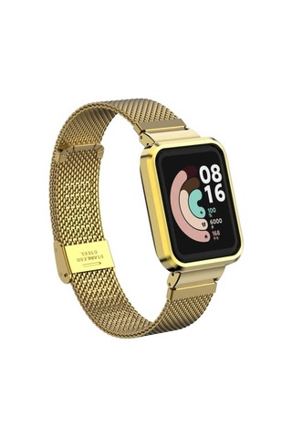 Xiaomi Redmi Watch Mi Watch Lite Uyumlu Krd-59 Metal Kordon Casey Mobile Gold