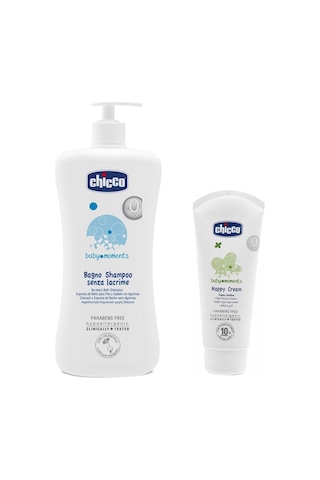 Chicco Baby Moments Bebek Saç ve Vücut Şampuanı 750 ML + Moments Pişik Önleyici Krem 100 ML