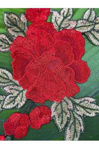 27x20 Cm Nakış İşleme Çiçekli Aplike Dikiş Giyim Aksesuarı
