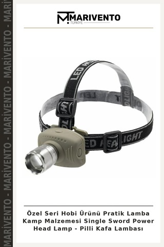 Özel Seri Hobi Ürünü Pratik Lamba Kamp Malzemesi Single Sword Power Head Lamp - Pilli Kafa Lambası