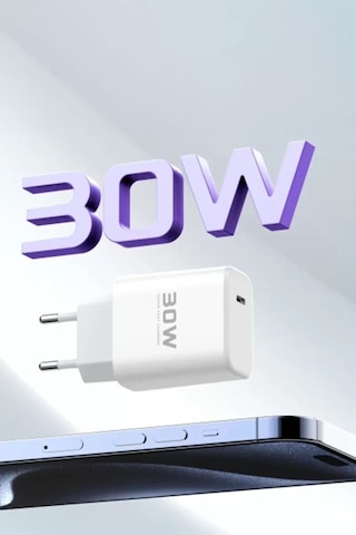 Mey İthalat Jk89 30w Type-c Çıkışlı Ekstra Dc66 1m Type-c To Lightning Kablolu Pd Şarj Ci