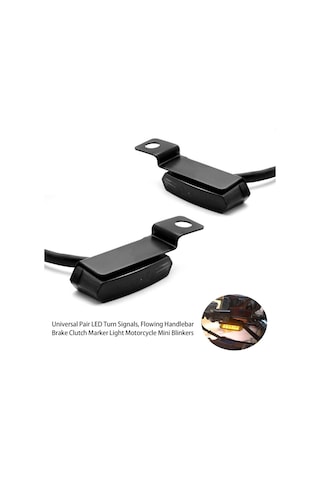 Youtek 12v Motosiklet Led Akıcı Sinyal Lambaları, Evrensel Uyumlu, Kahverengi Işık, 8mm Ayna Gövde Montajı 2 Adet