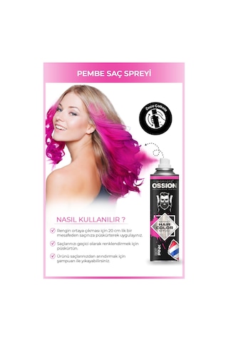 Ossion Premium Barber Line Pembe Renkli Saç Spreyi 150 Ml