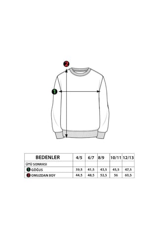Toontoy Kız Çocuk Komple Gülen İfade Baskılı Sweatshirt Siyah