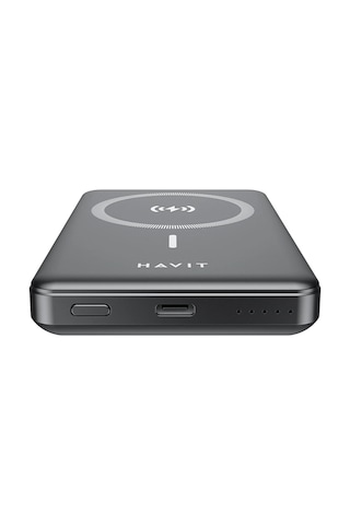 Havit PB5203 10000 mAh Ultra İnce 20 W Magsafe Manyetik Powerbank- Siyah
