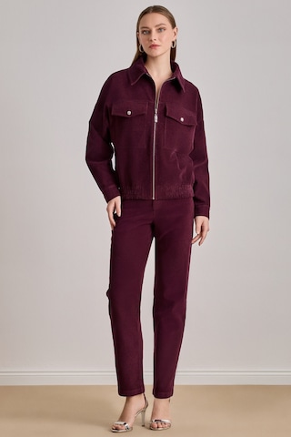 Oversize Bordo Kadife Ceket Bordo