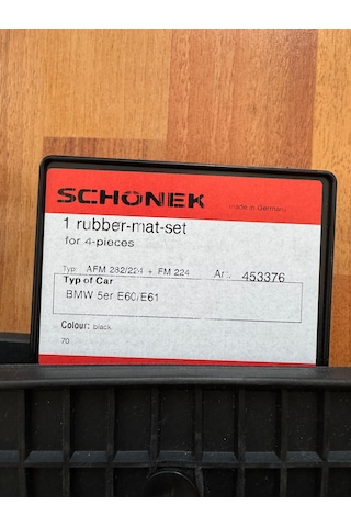 Bmw E60 E61 Schonek Paspas Takımı Siyah