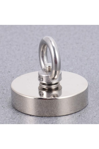 Süper Güçlü 60 Mm Çap Halkalı Büyük Neodyum Pot Mıknatıs, Magnet Fishing, Kurtarma Mıknatısı